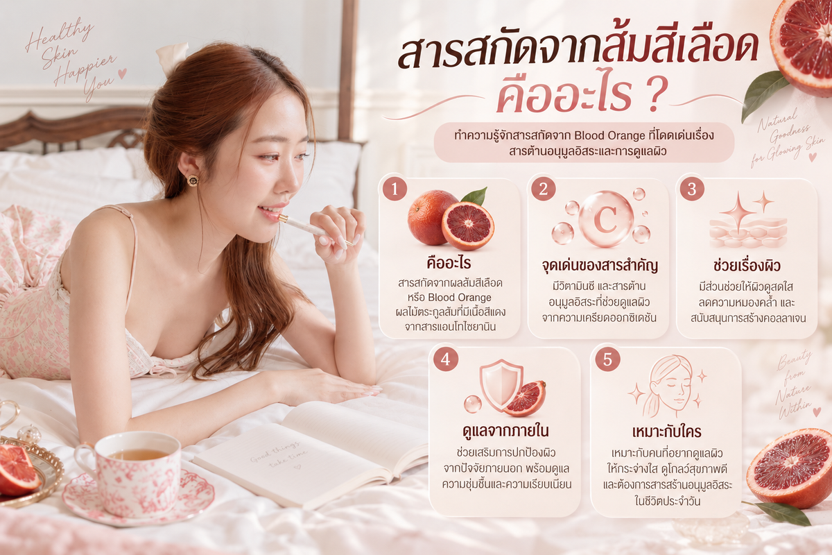 สารสกัดจากส้มสีเลือด คืออะไร รู้จัก Blood Orange Extract และประโยชน์