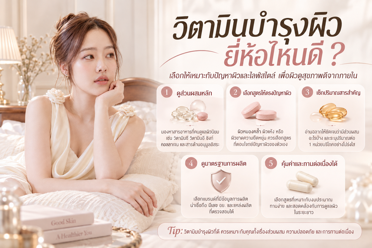 วิตามินบำรุงผิว ยี่ห้อไหนดี ?