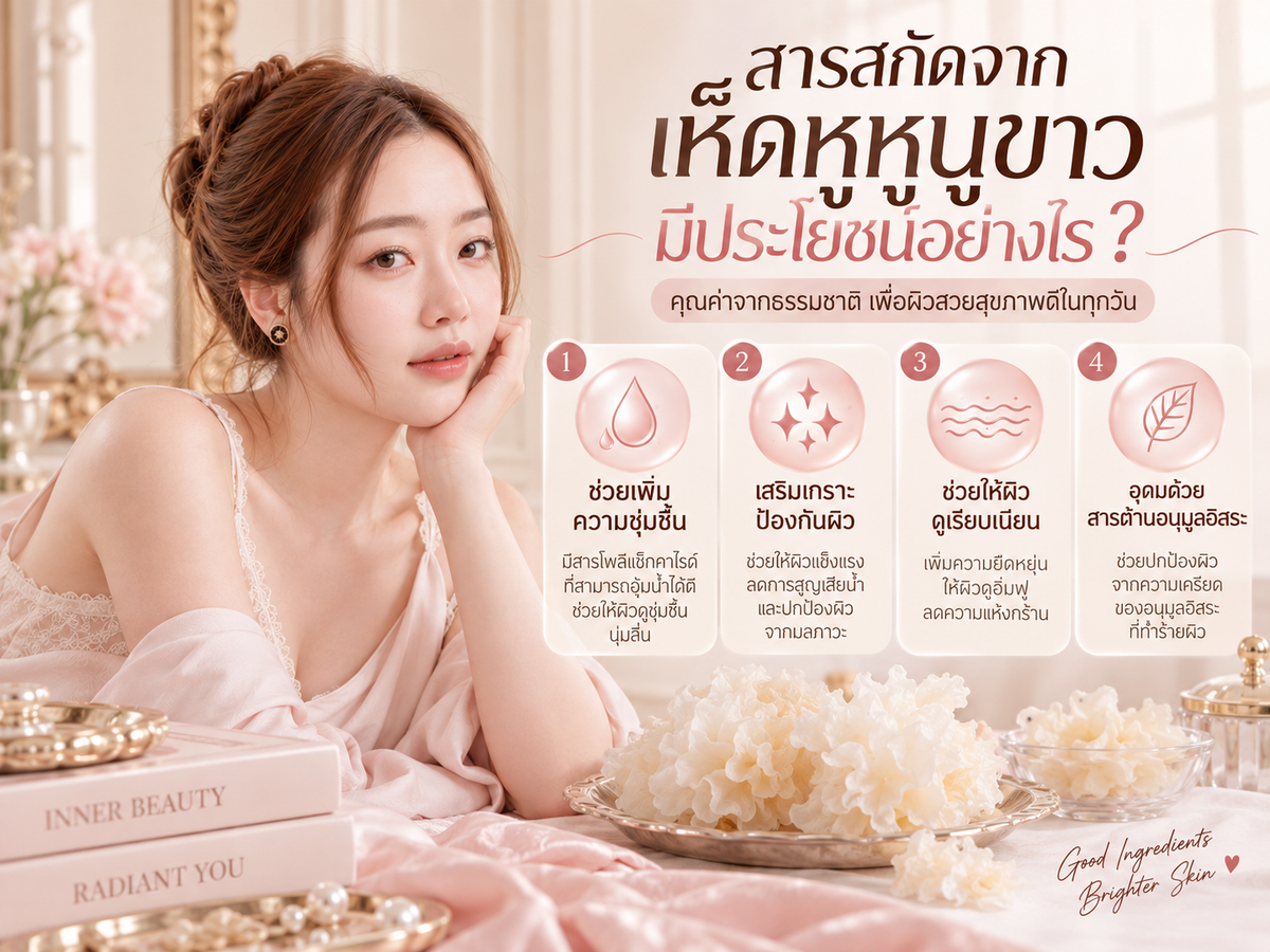 สารสกัดจากเห็ดหูหนูขาว มีประโยชน์อย่างไร